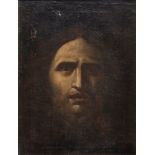 Maestro del XVIII secolo. "Testa di Cristo". Olio su tela. Cm 45x35.