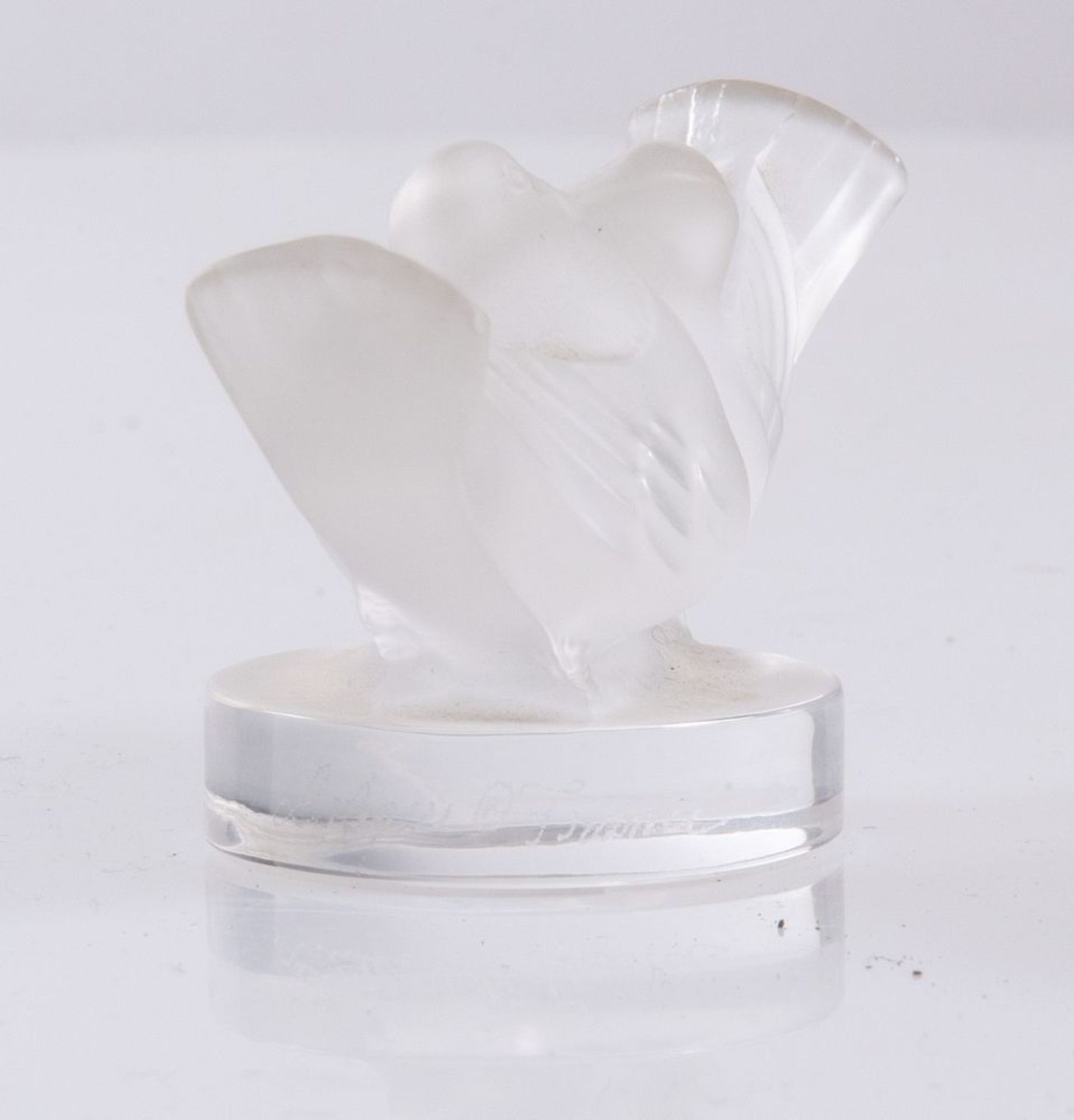 LALIQUE, Parigi. Coppia di uccellini. Cm 4x7,5x3,5. - Bild 3 aus 3