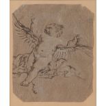 Scuola veneta del XVIII secolo. "Putto". China su carta. Cm 22,5x18,5.