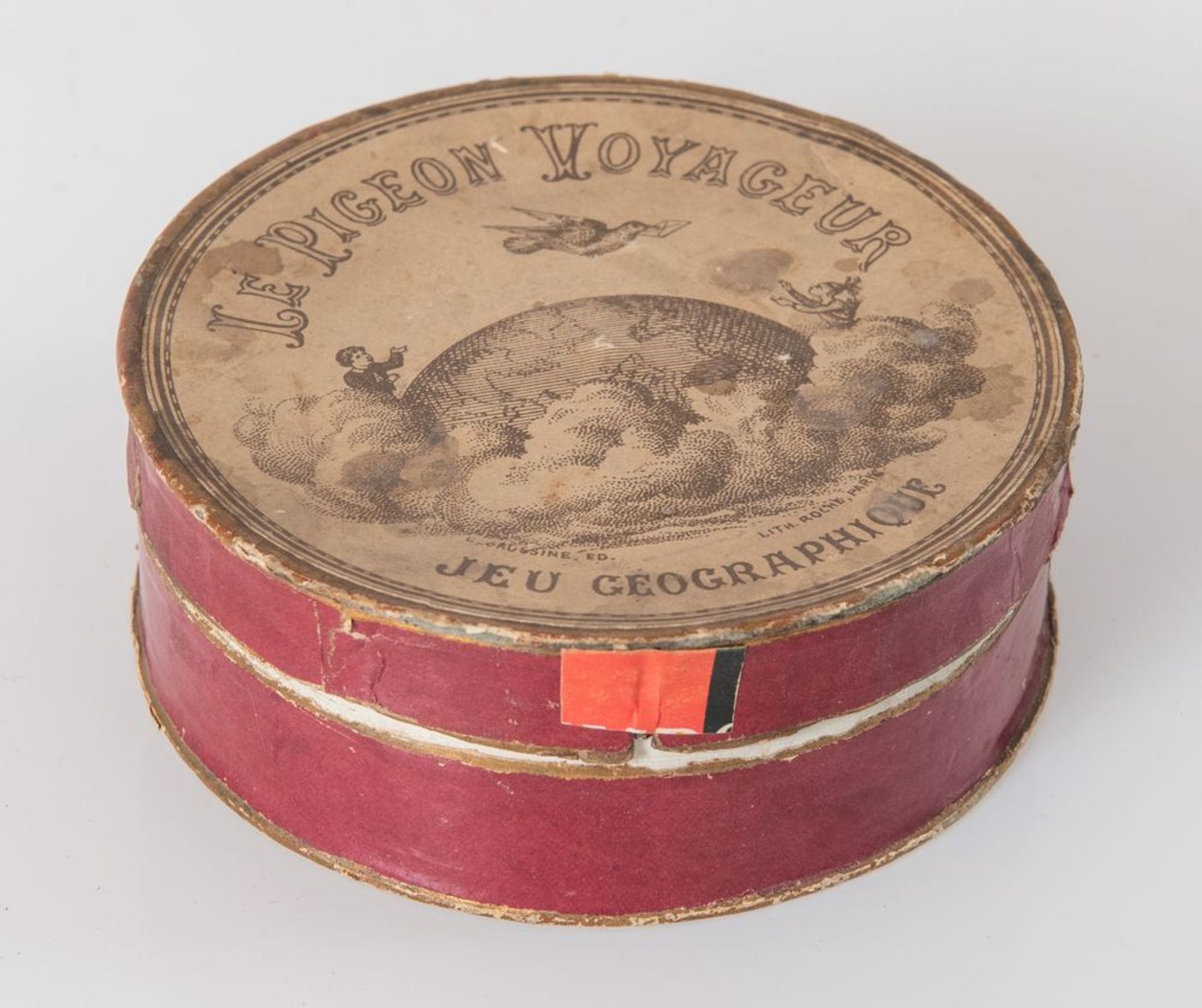 Gioco magnetico "Il piccione viaggiatore". Francia, XIX secolo. Cm 10,9Ã˜.