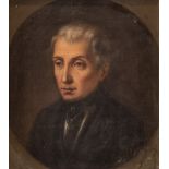 Maestro del XIX secolo. "Tommasi Girolamo". Olio su tela. Cm 20x18.