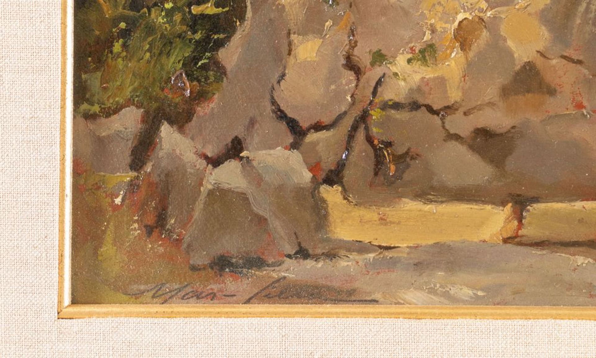 MARSILLA (XX secolo) "Lungo il Savena", 1928. Olio su faesite. Cm 15x21. Opera firmata in bassa a si - Image 3 of 4
