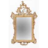 Specchiera in legno di cirmolo intagliato e dorato in stile del XVIII secolo. Veneto, ultimo quarto