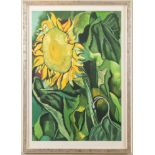 RENATO GUTTUSO (Bagheria 1911 - Roma 1987) "Girasole". Litografia a colori su carta. Foglio: cm 95x6