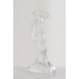 LALIQUE, Parigi. "Danceur". Scultura in cristallo. Reca firma. Cm 23,5x12.