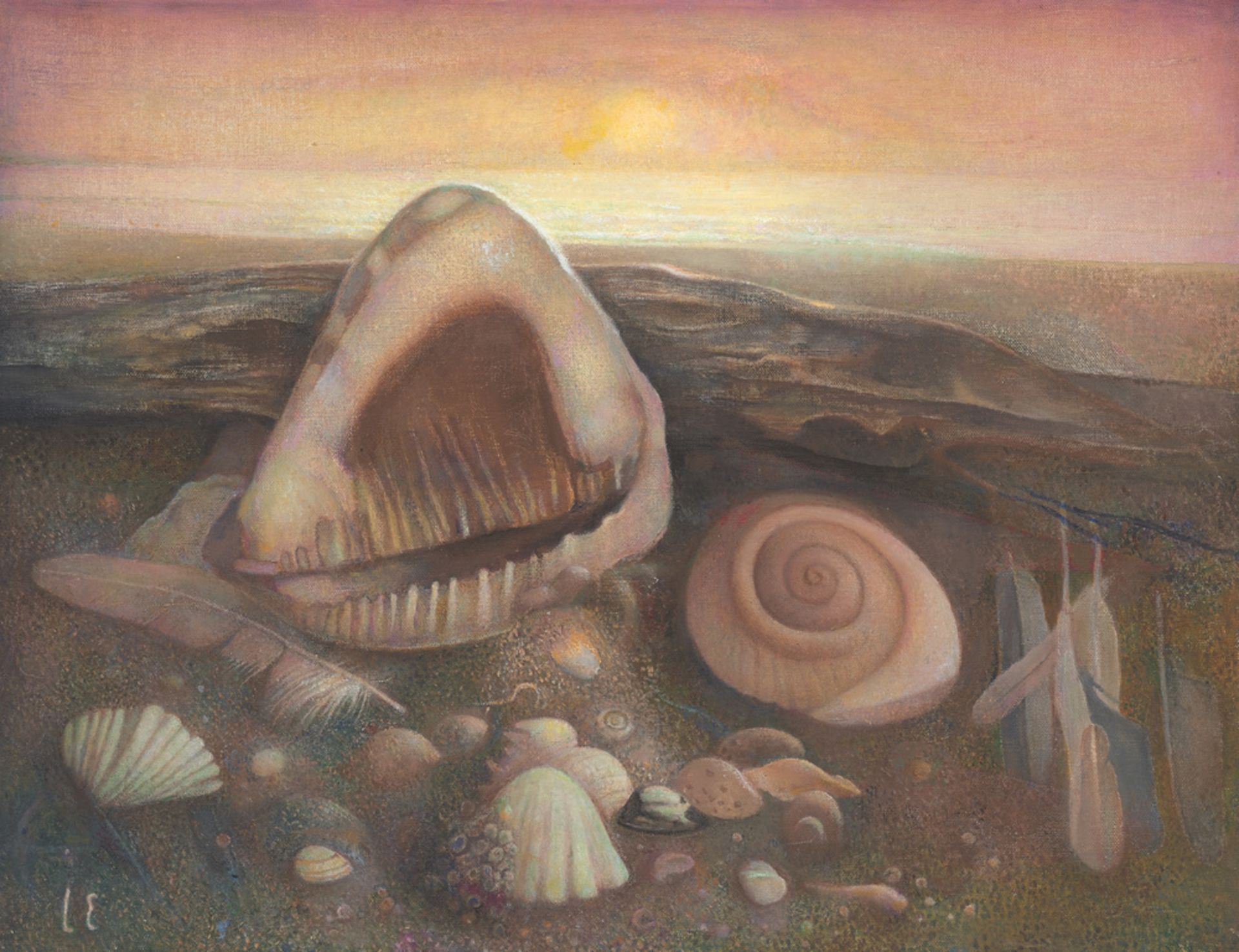 Still life by the sea by Livija Endzelina (1927-2008)