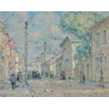 Street in Jelgava by Vilhelms Purvitis (1872-1945)