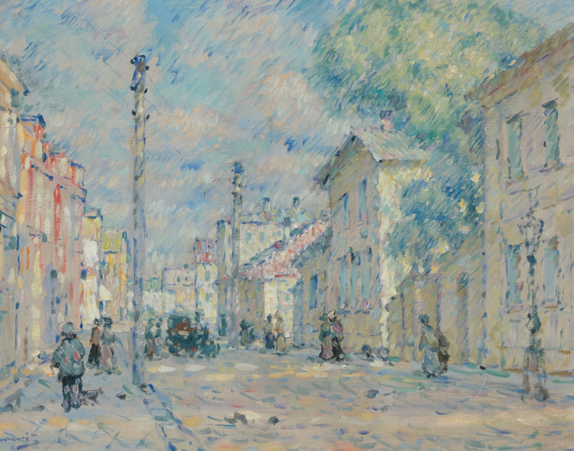 Street in Jelgava by Vilhelms Purvitis (1872-1945)