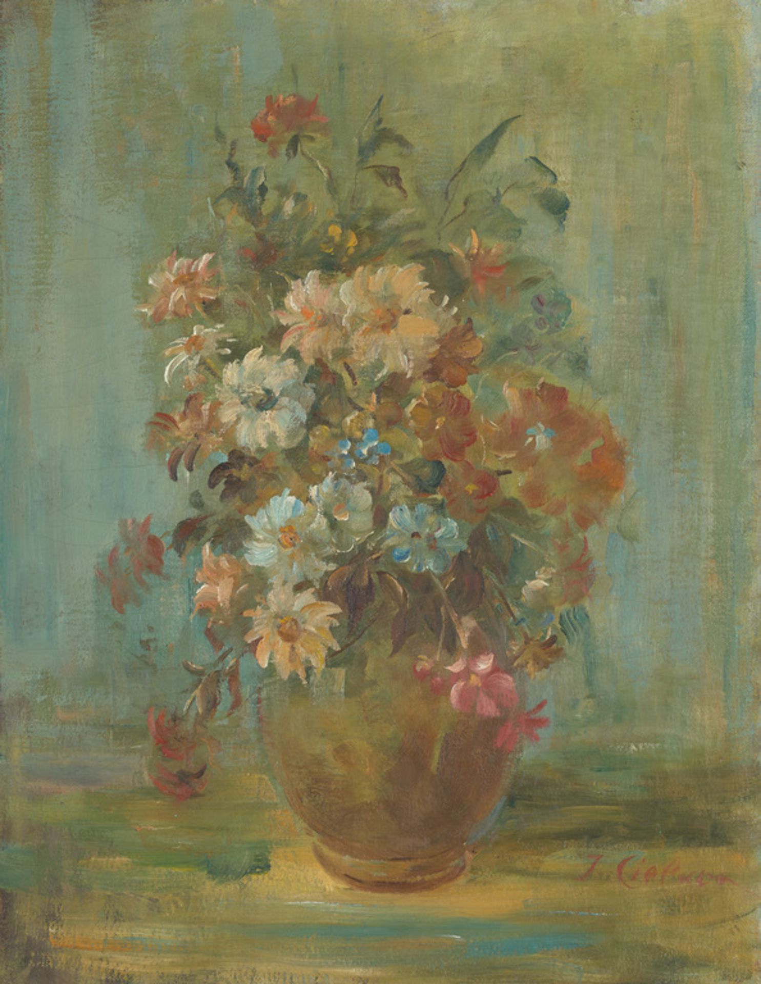 Flowers in a vase by Janis Cielavs (1890-1968)