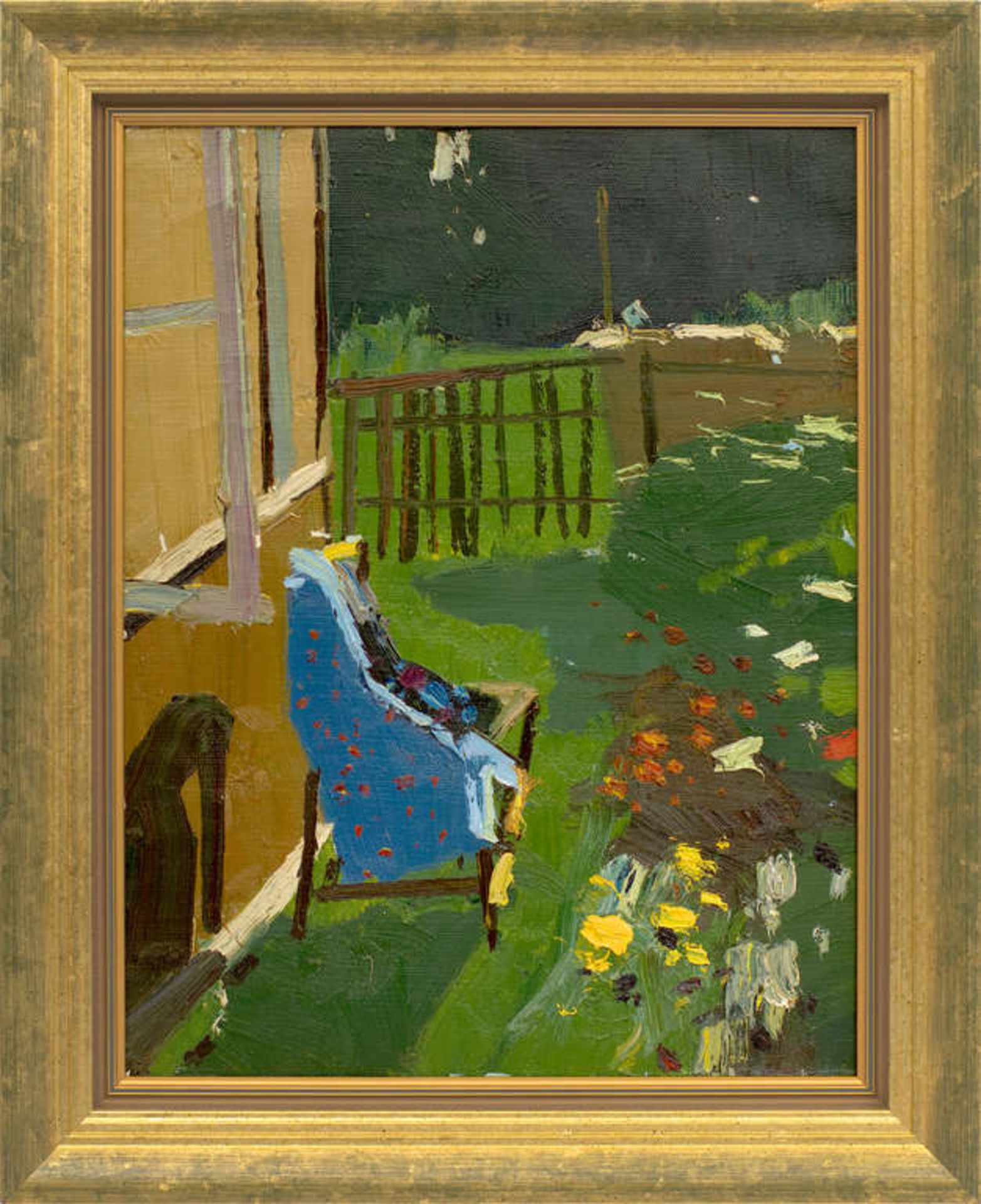 In the garden by Bruno Celmins (1927-1992)