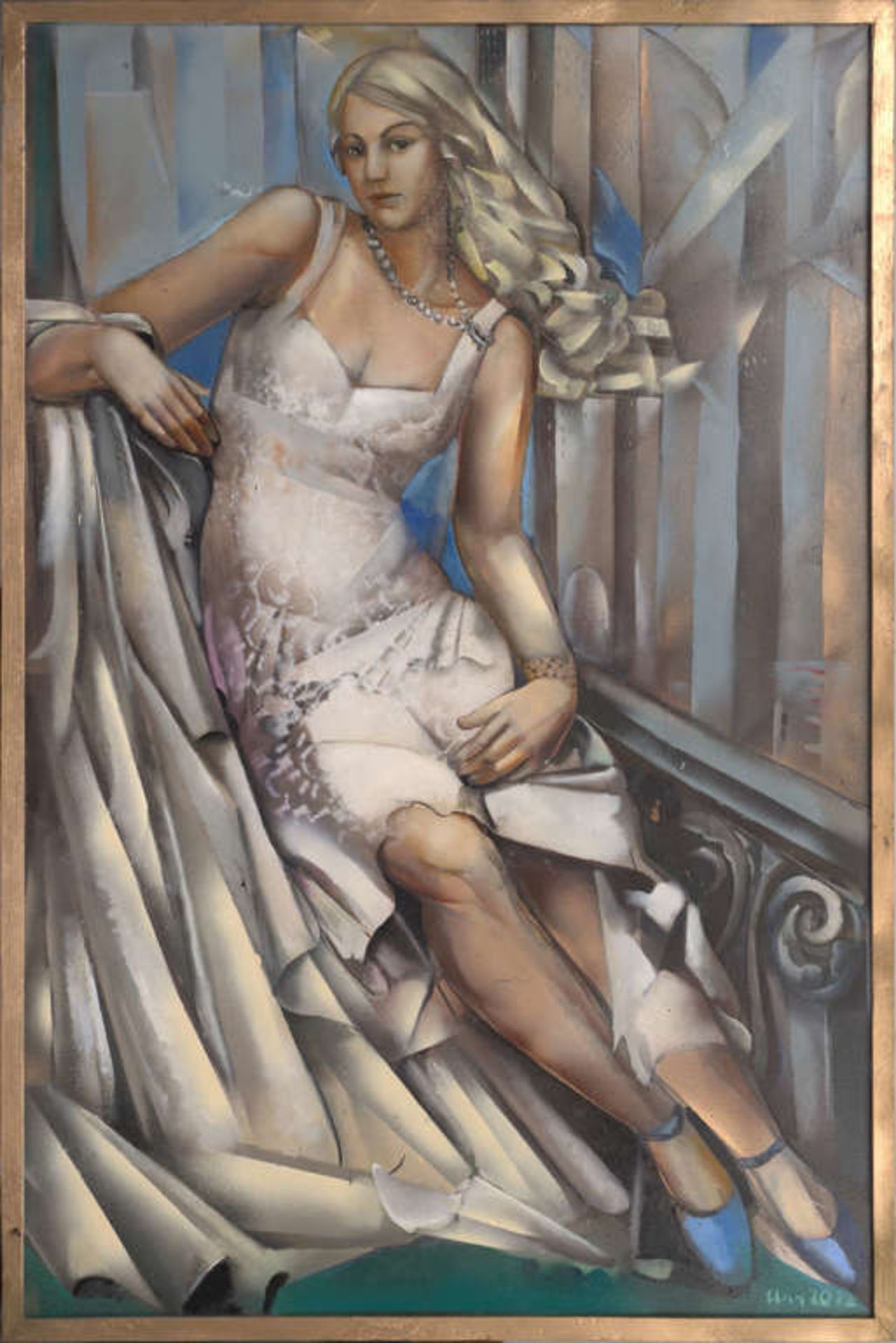 Painting ''She II'' by Una Lekuze (1990)