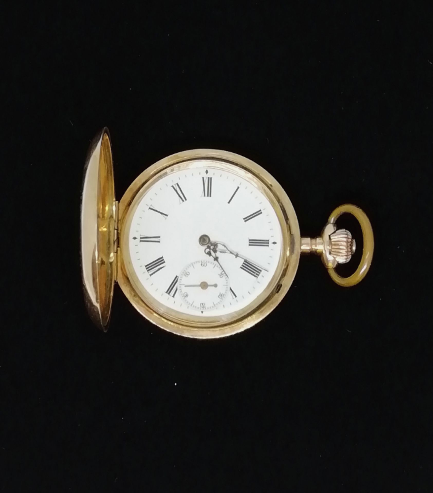 Goldene Herrentaschenuhr