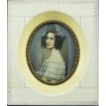Miniatur  Damenporträt, Ende 19.Jh., 
