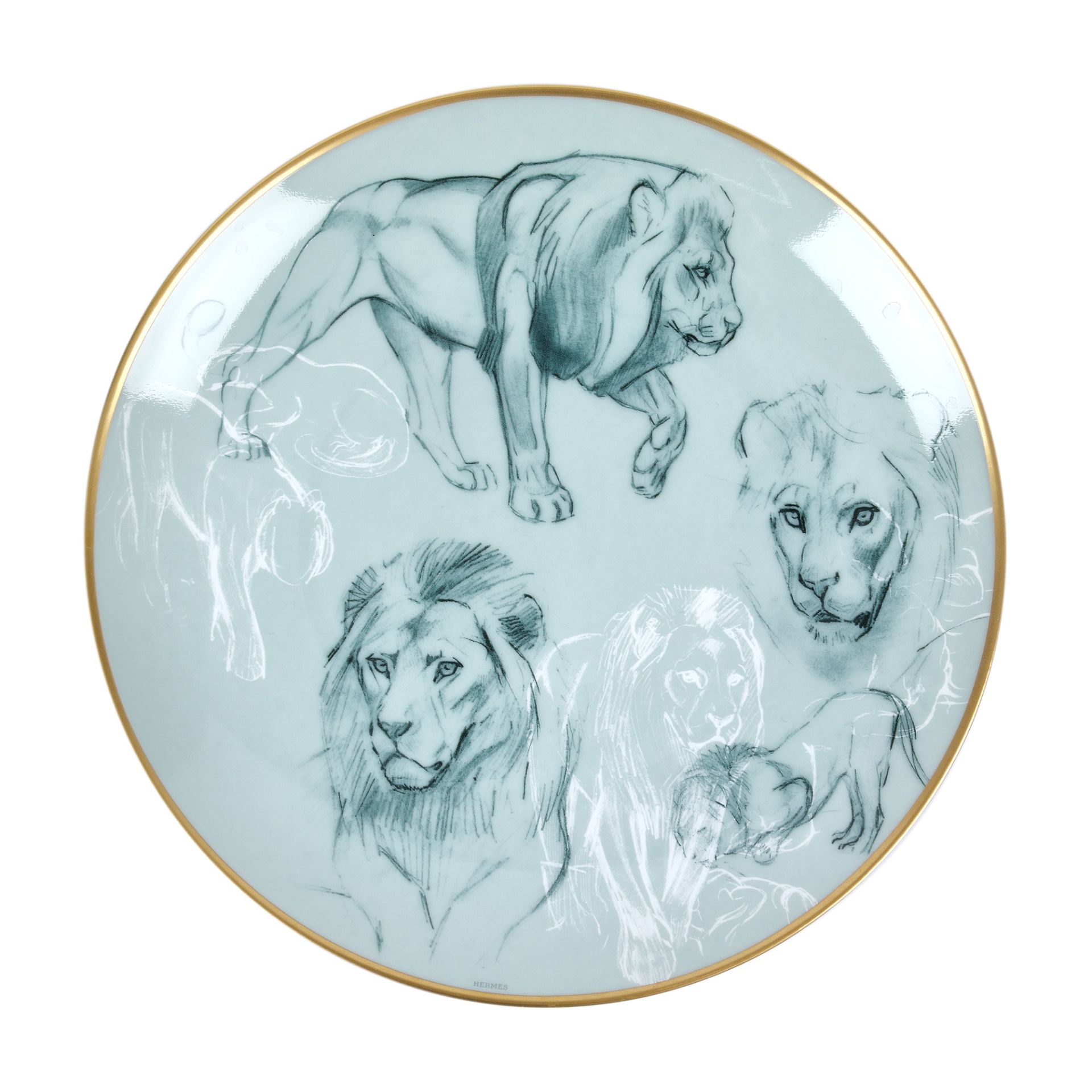Hermès porcelain set, consisting of two plates, from the collection "Carnets d'Equateur", original b - Image 4 of 5