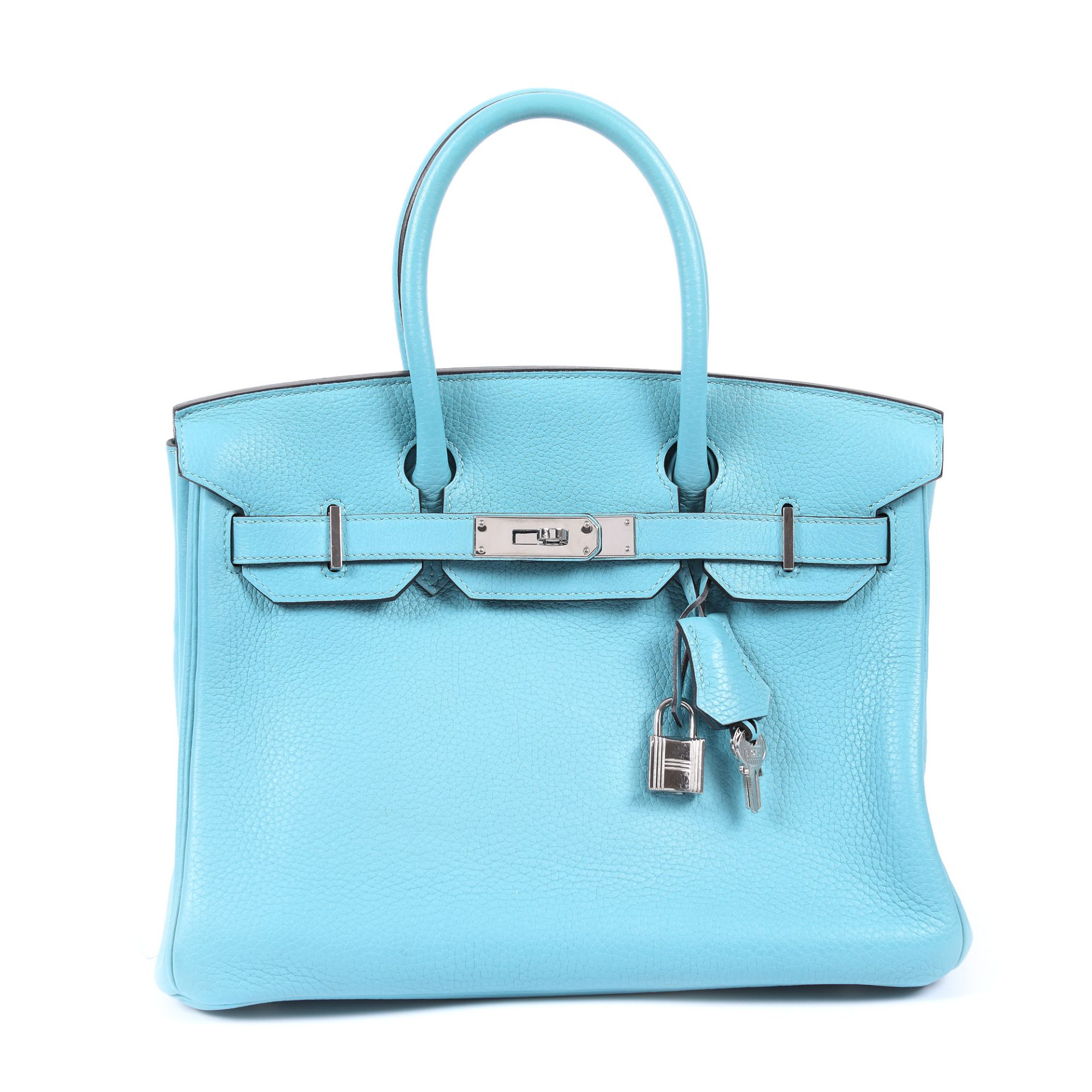 Hermès handbag, Birkin 30, Togo leather, Bleu du Nord colour