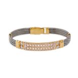 Gold bracelet, adorned with diamonds