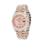 Rolex Datejust wristwatch, gold and steel, women