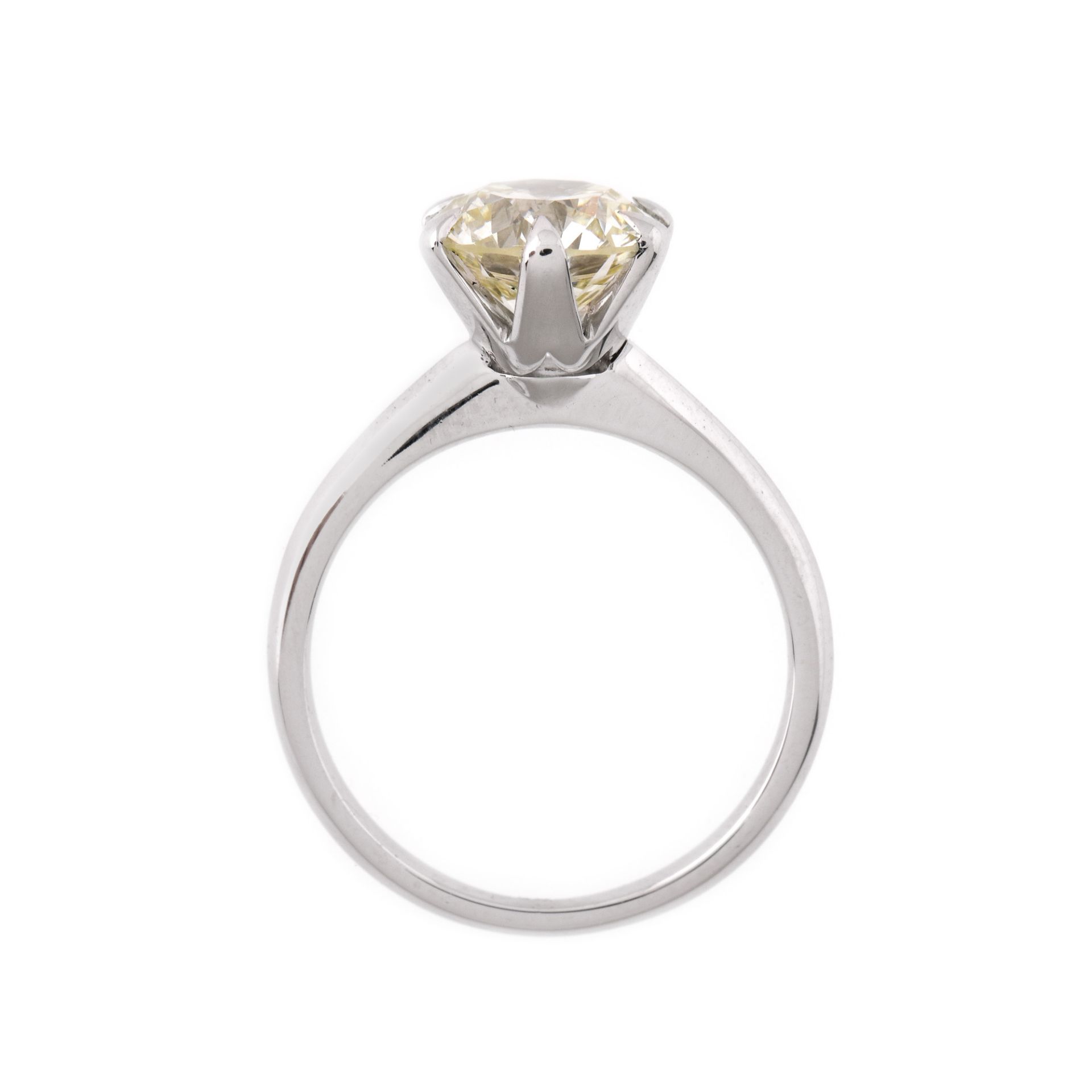 White gold ring, adorned with a solitaire diamond - Image 3 of 3