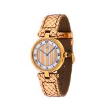 Must de Cartier Vermeil Vendome wristwatch, gilded silver, women