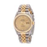 Rolex Oyster Perpetual Datejust wristwatch, gold and steel, unisex