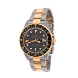 Rolex GMT Master II wristwatch, gold and steel, men