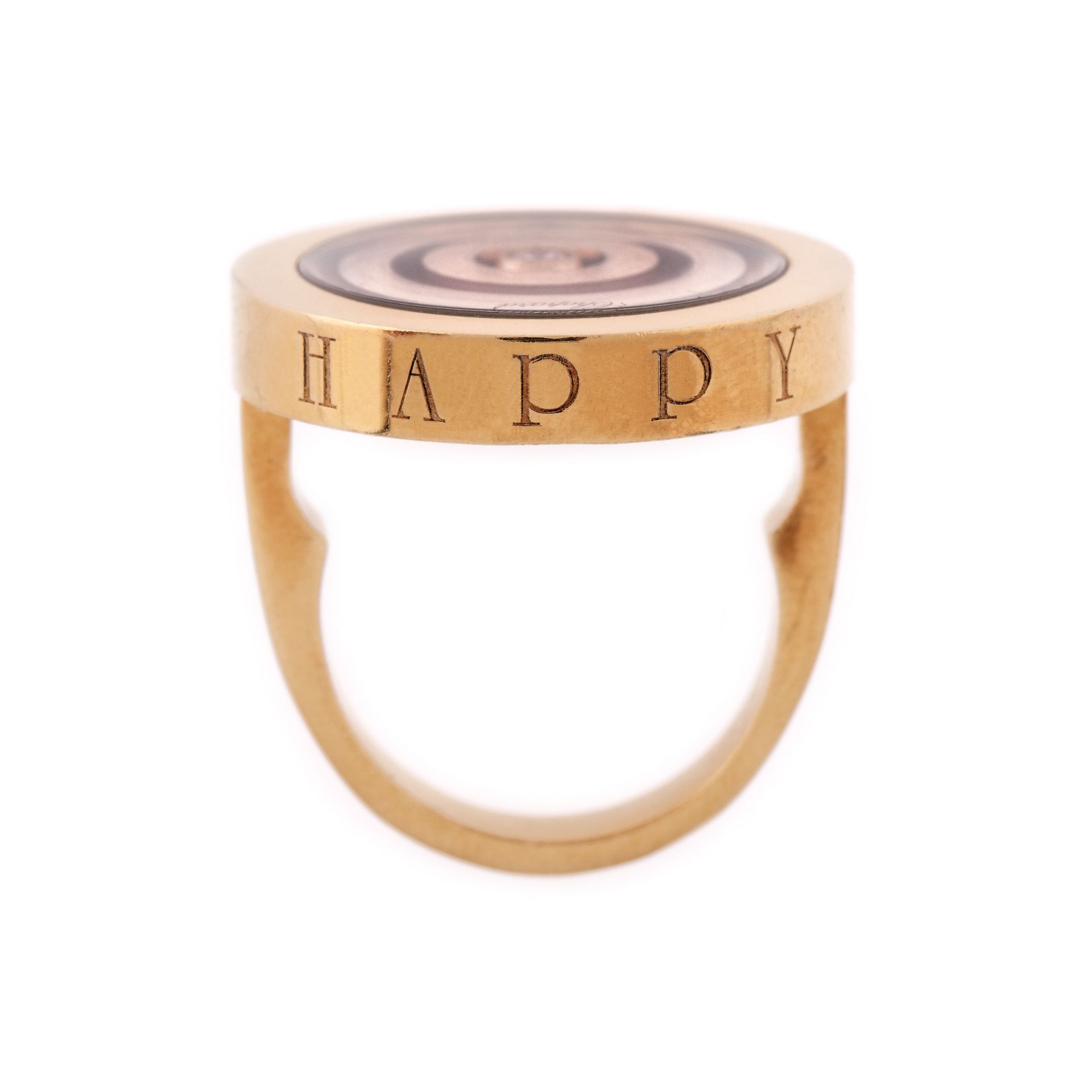 Chopard Happy Spirit gold ring, decorated with a moving diamond - Image 3 of 4