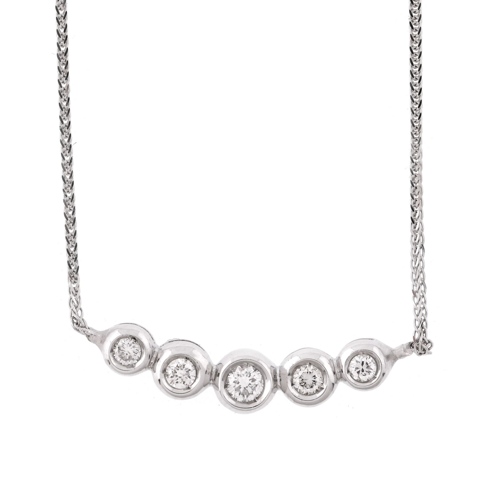 Convertible white gold pendant necklace, five ways to wear, decorated with diamonds and pink tourmal - Image 4 of 4