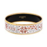 Hermès fixed bracelet, adorned with enamel