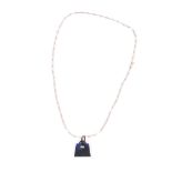 Hermès chain with pendant, Amulette Laquee Kelly, buffalo horn, original box