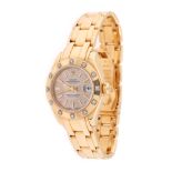 Rolex Datejust, wristwatch, gold, women, decorated with diamonds
