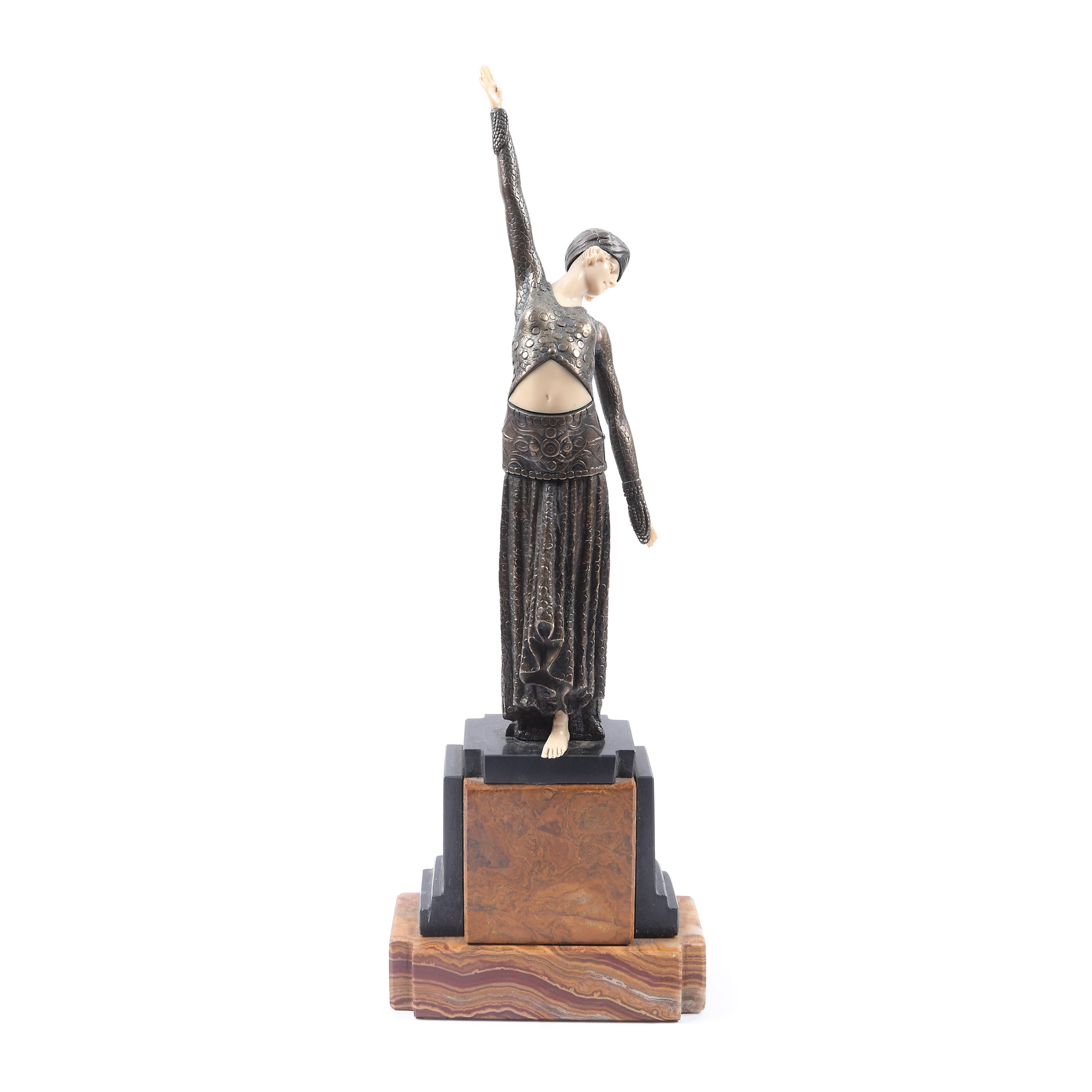 French school, late 19th century, Art-deco dancer - Image 3 of 4