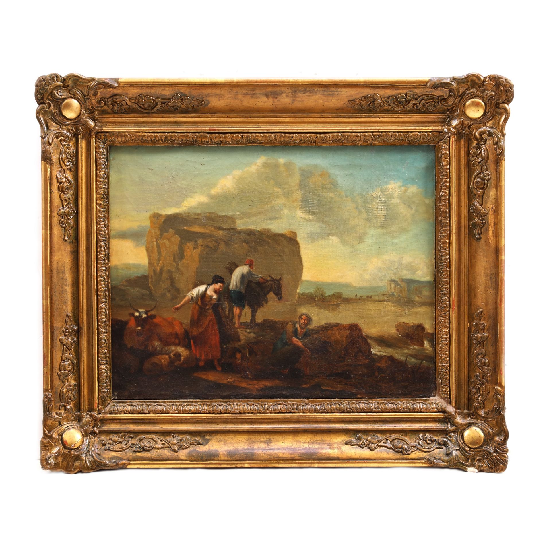 Nicolaes Berchem the Younger workshop, Pastoral Scene - Image 2 of 2