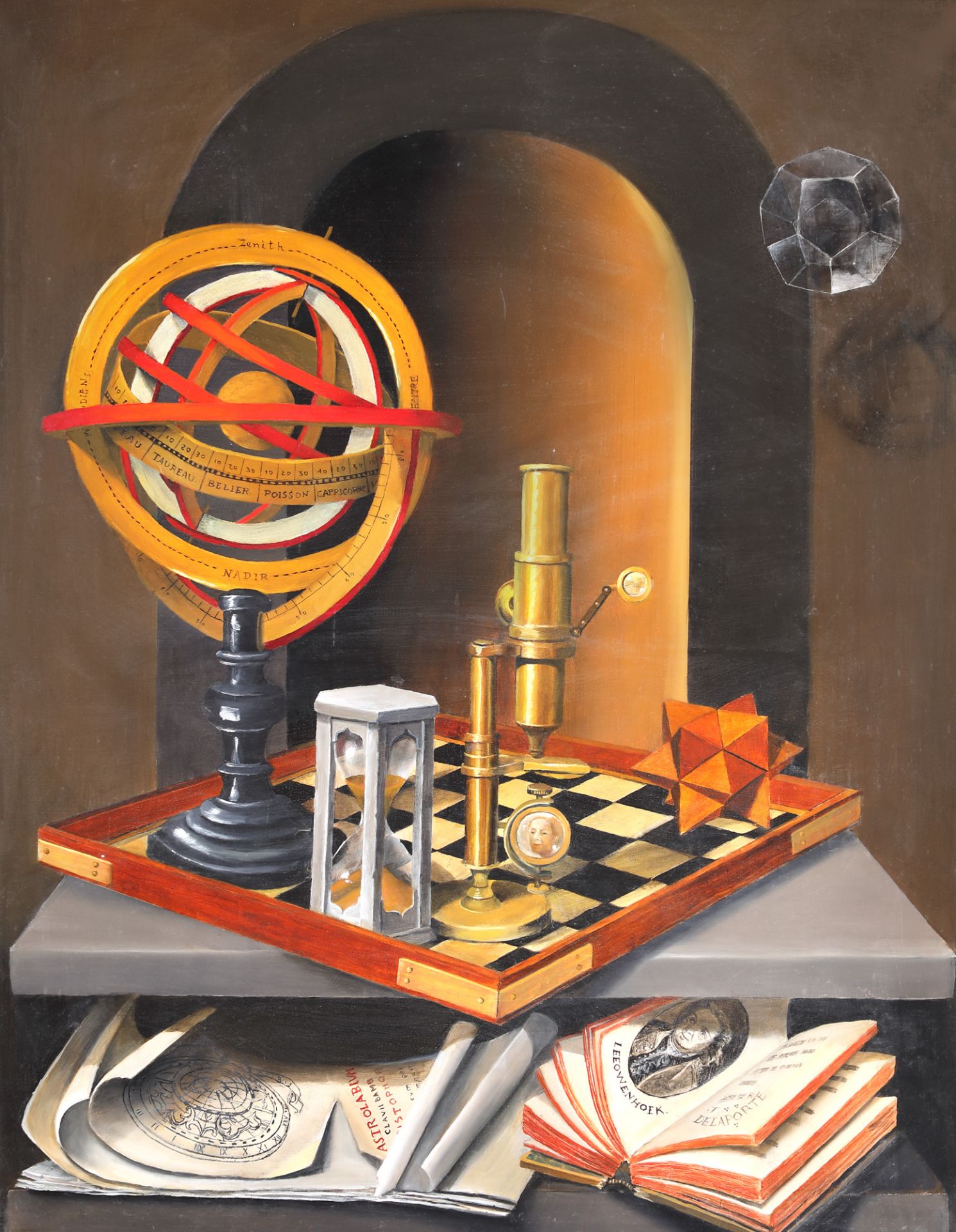 Janine Delaporte, Still Life with Scientific Instruments