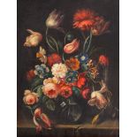 Dutch school, 19th century, Still Life with Roses, Tulips and Cornflowers