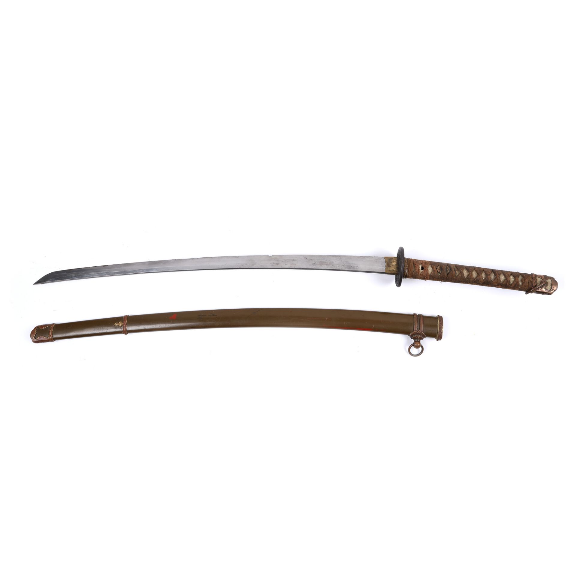 Shin gunt? (Japanese sword), with sheath, World War II period - Bild 2 aus 4