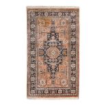 Cotton and silk rug, decorated with tribal motifs, Caucasus, mid-20th century