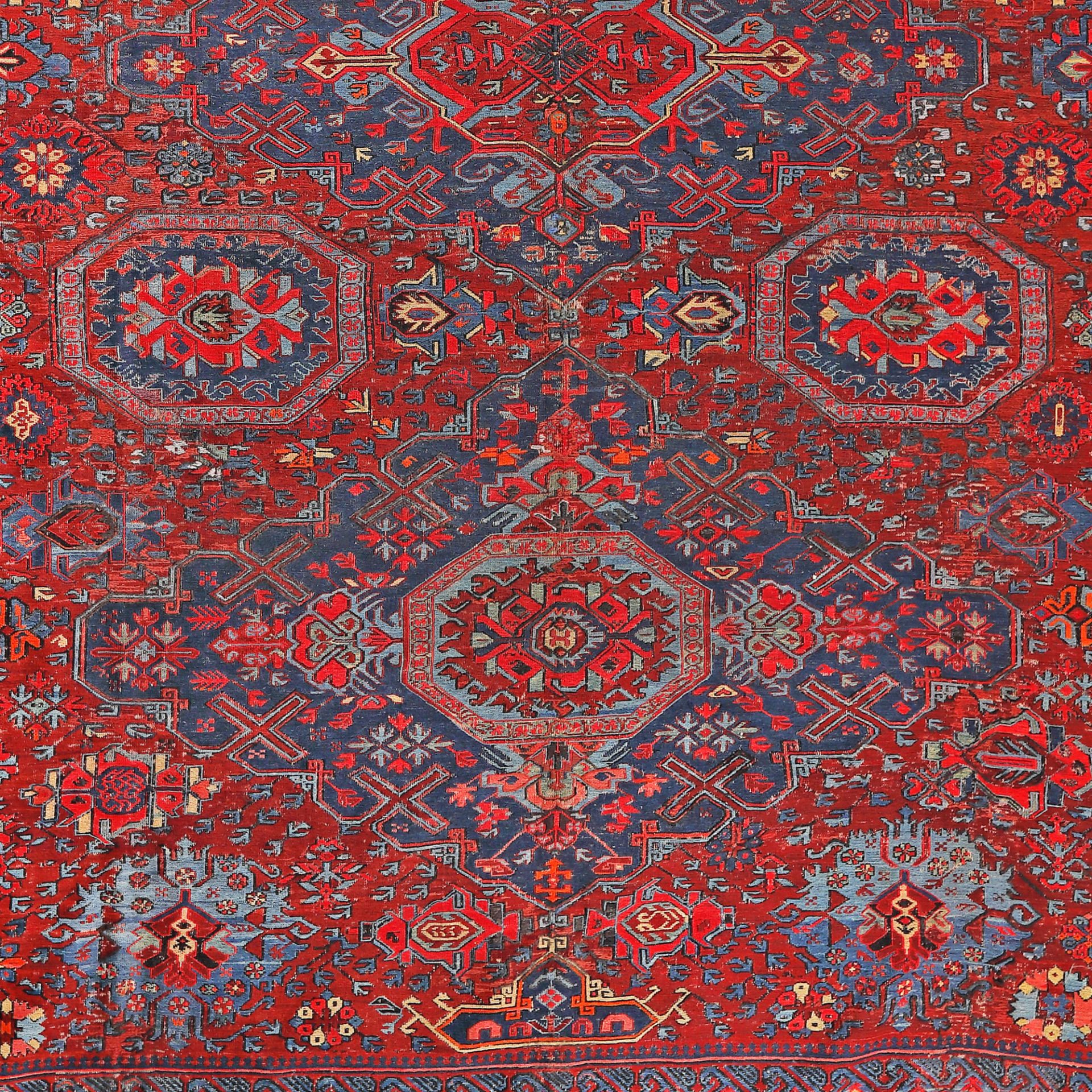 Sumak wool rug, decorated with traditional medallions, Caucasus, second half of the 19th century - Image 2 of 2
