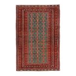 Tekke-Buhara rug, wool on wool warp, green background, Turkmenistan, approx. 1910, rare item