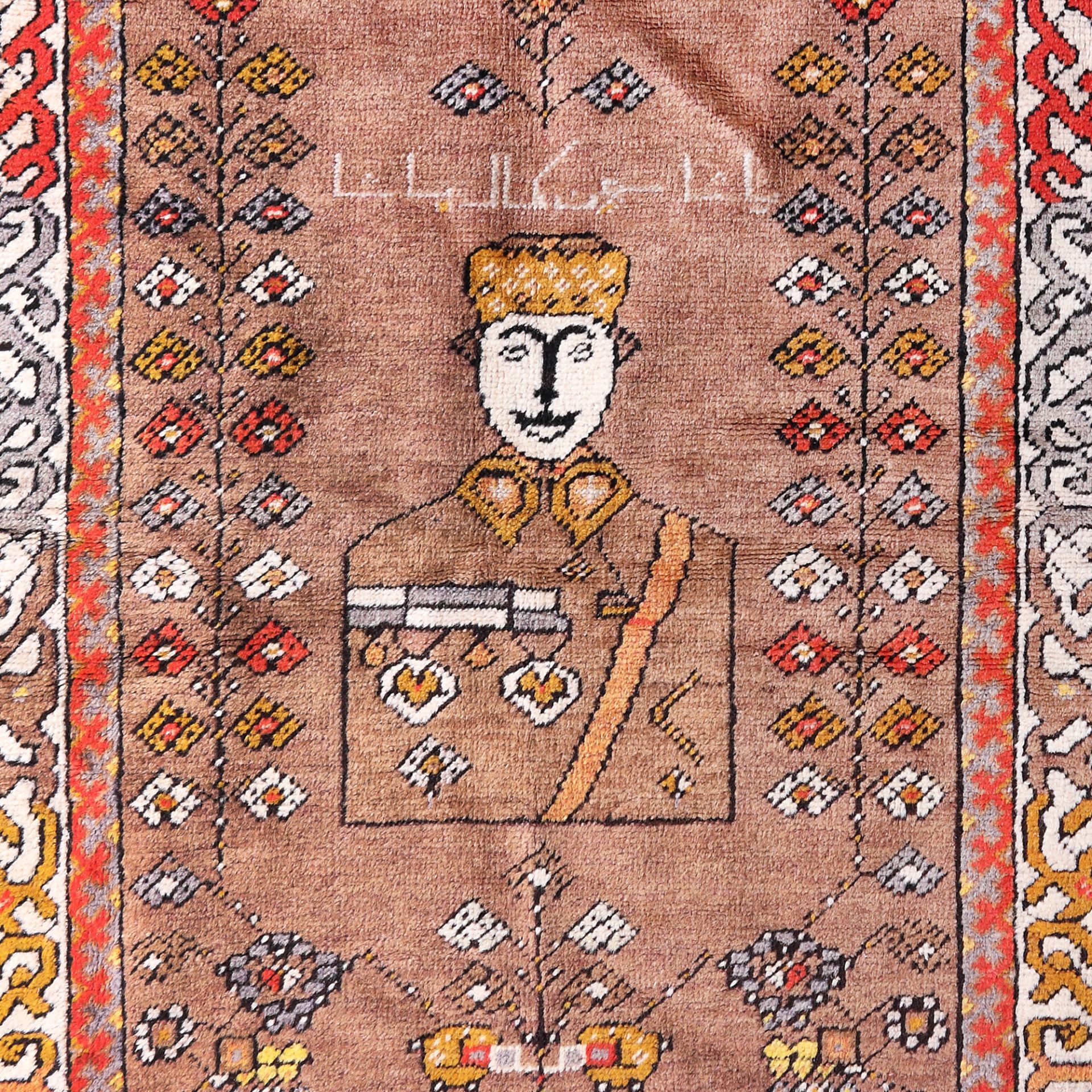 Wool rug, depicting Mustafa Kemal Atatürk, Turkey - Bild 2 aus 2