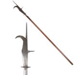 Battle Italian halberd, decorated by engraving with guard halberdier, early 16th century