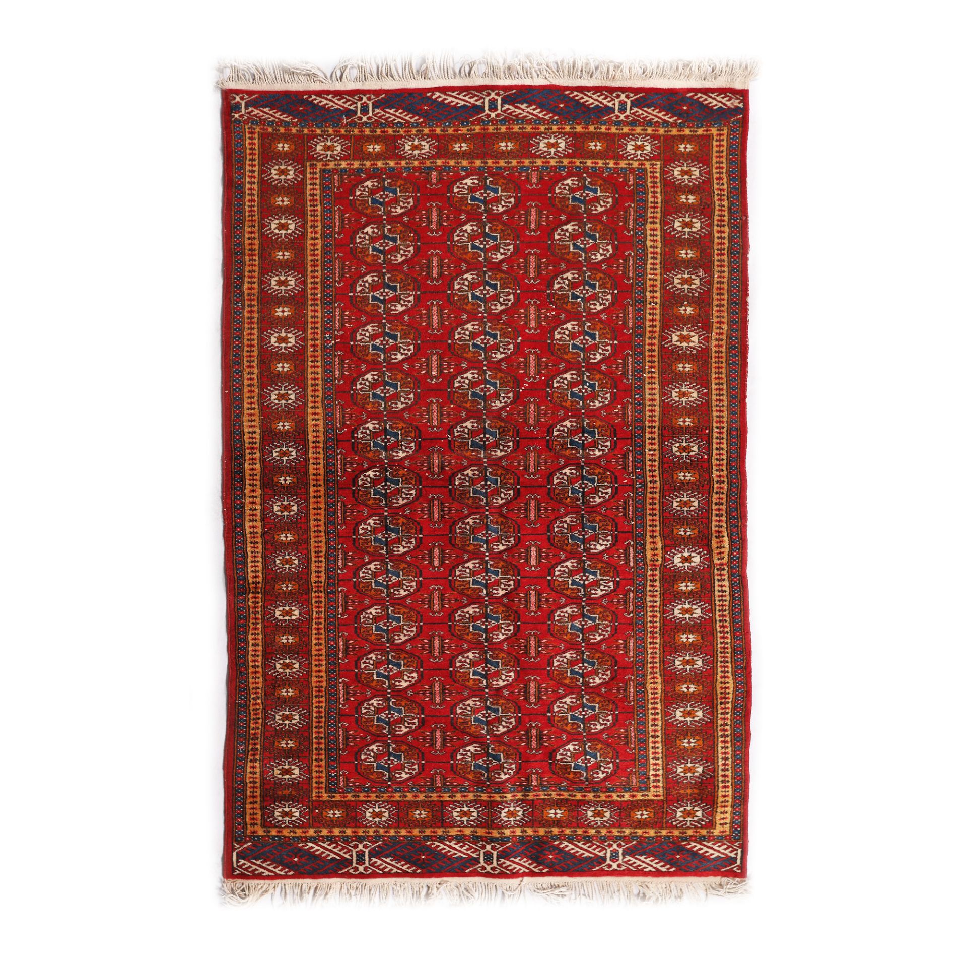 Tekke-Buhara rug, wool on wool warp, decorated with specific medallions, Turkmenistan, approx. 1950
