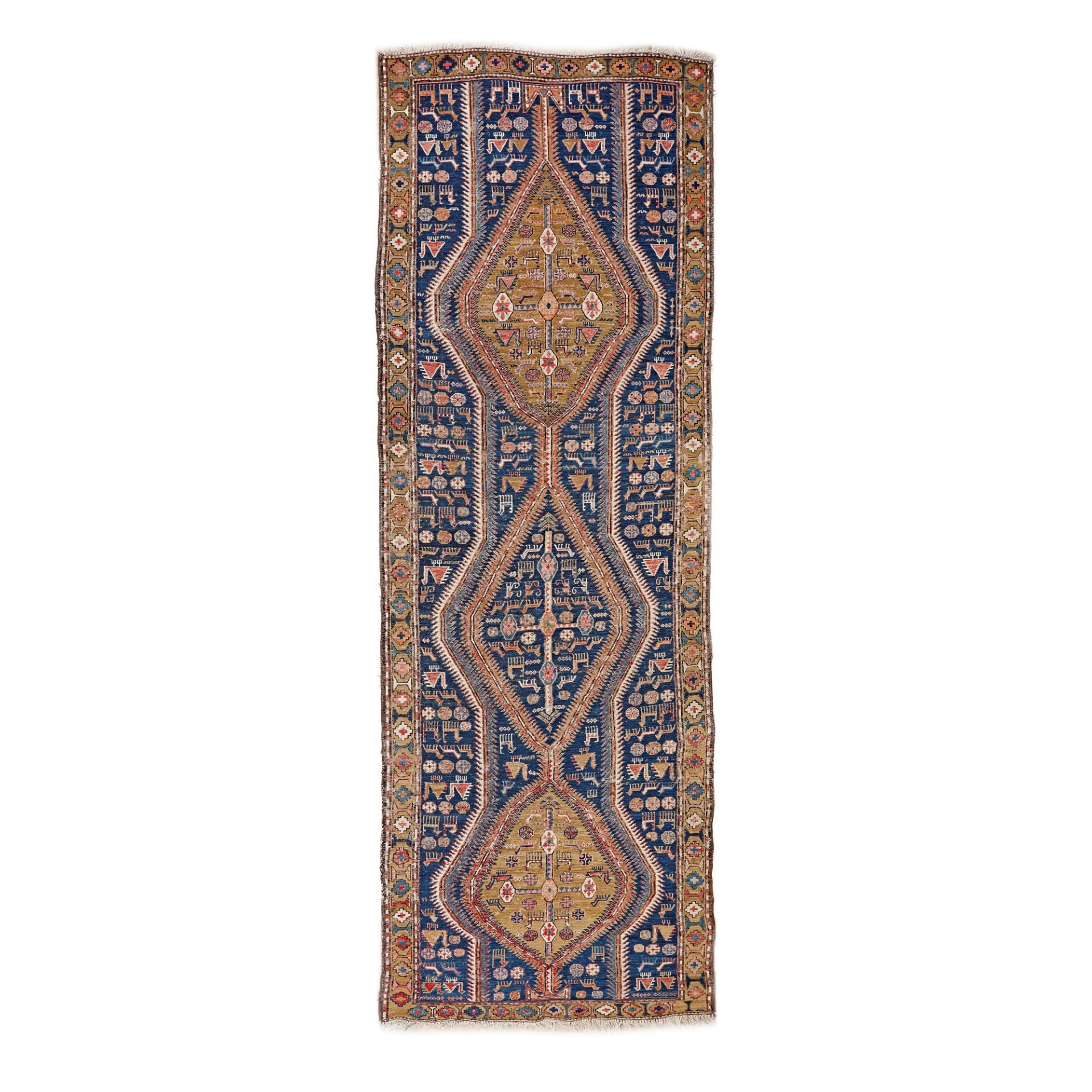 Afshar Kilim wool rug, decorated with zoomorphic motifs, Iran