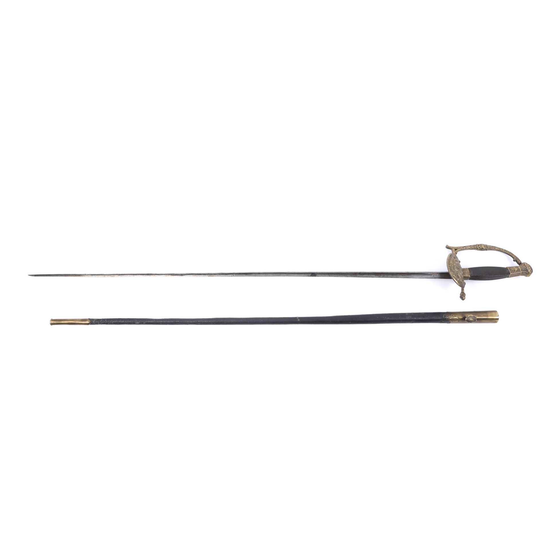 French officer's rapier, with triangular blade and sheath, Louis Philippe period, first half of the - Image 2 of 5