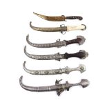 Small collection of Indo-Persian daggers, with sheath, late 19th century - early 20th century
