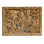 Wool tapestry, depicting a couple of birds in paradise, a reinterpretation of the "Brussels Verdure"