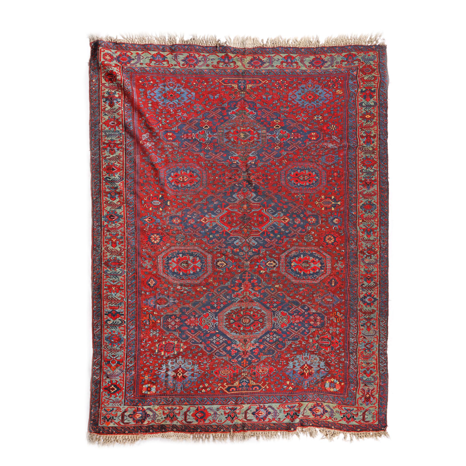 Sumak wool rug, decorated with traditional medallions, Caucasus, second half of the 19th century