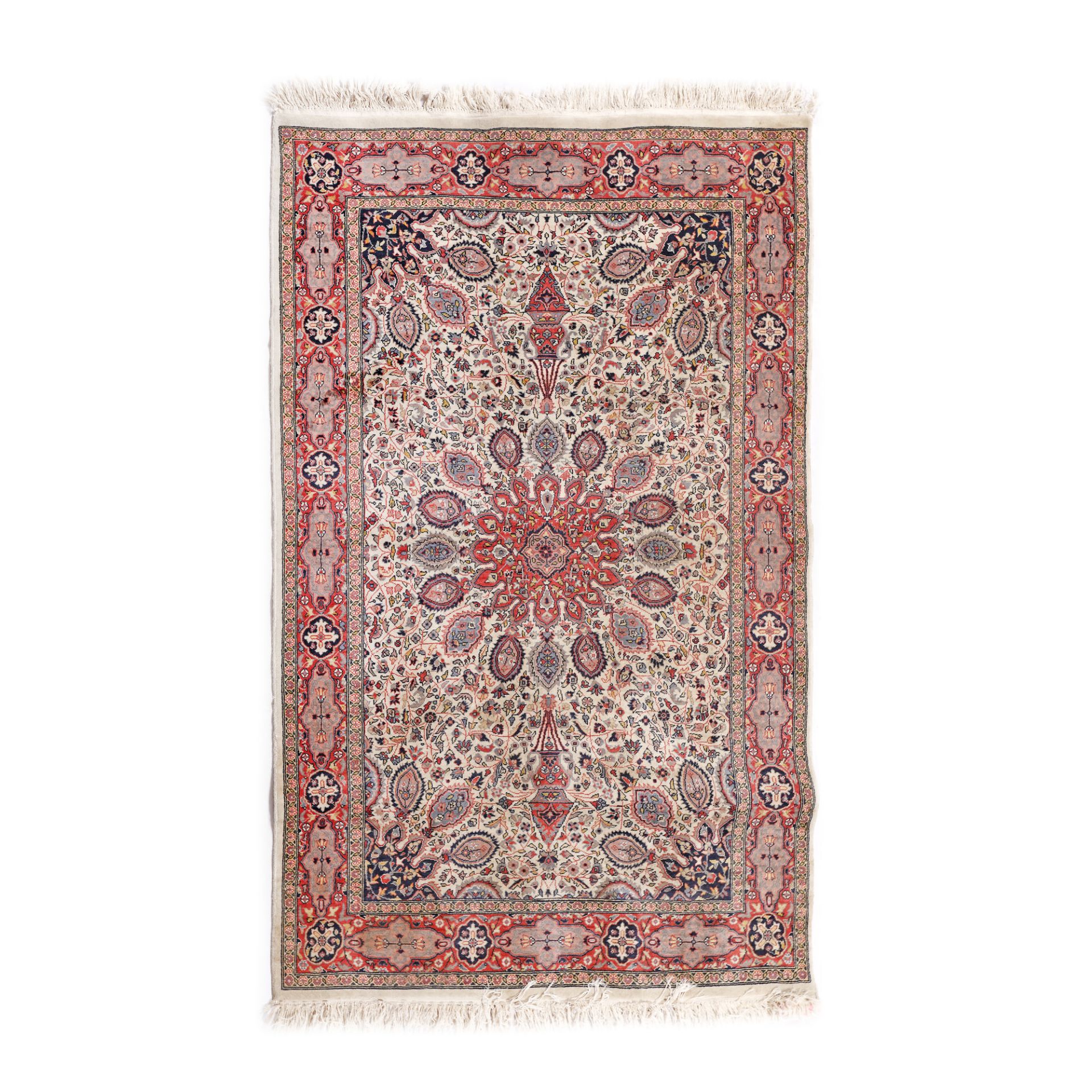 Kashan wool rug, decorated with rosette and floral motifs, Iran