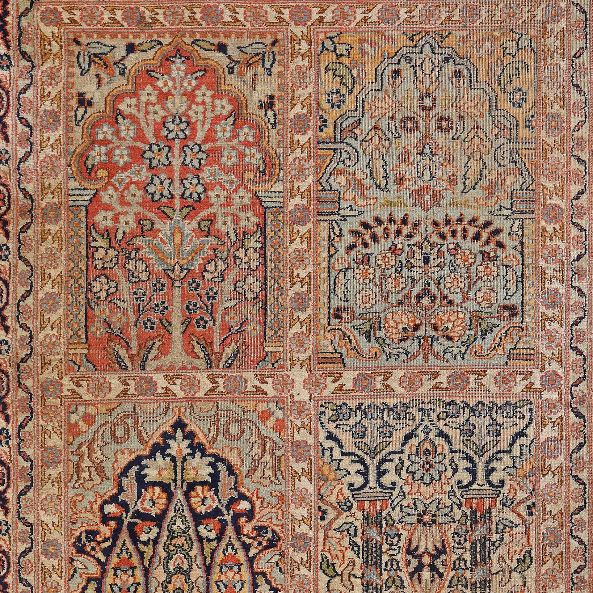 Bakhtiari silk rug, decorated with traditional elements - Bild 2 aus 2