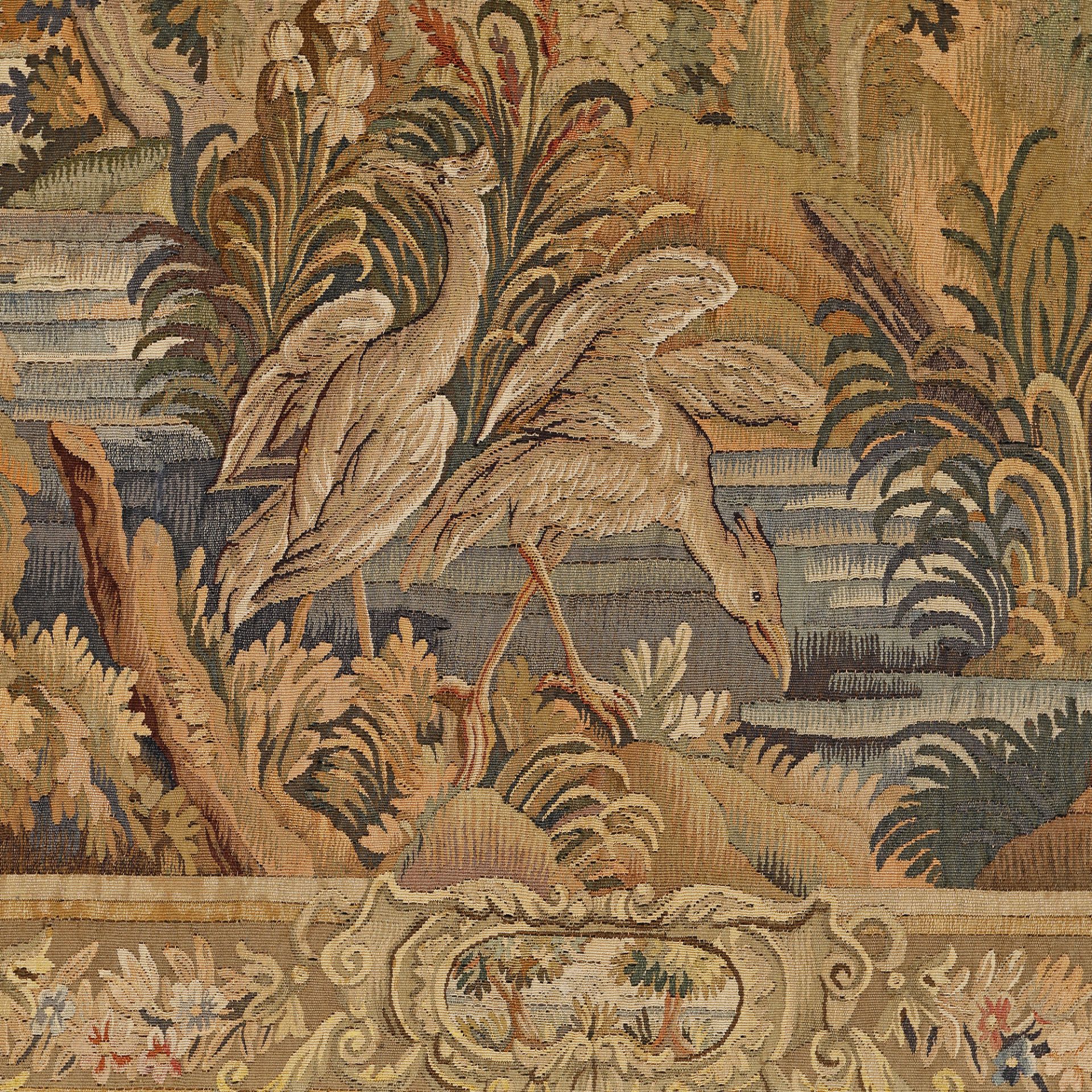 Wool tapestry, depicting a couple of birds in paradise, a reinterpretation of the "Brussels Verdure" - Bild 2 aus 2