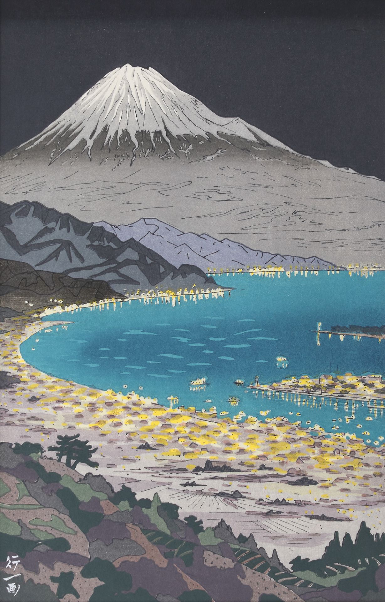 Okada Koichi , Night view of Mount Fuji from Nihondaira